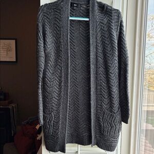 Charcoal Textured Cardigan
